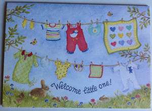 Baby Quilt Scripture Welcome Card by Bonnie Runge  
