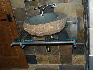 Custom Stainless steel wall mount table for glass top sink bowl 