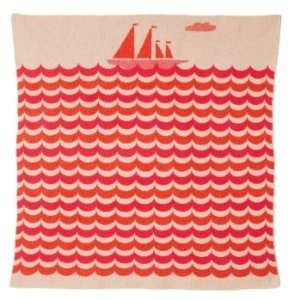  Donna Wilson Boat Mini Blanket   Pink/Orange