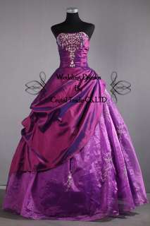Formal Purple Quinceanera Dresses Prom Dress Ball Gowns US Size4 6 8 