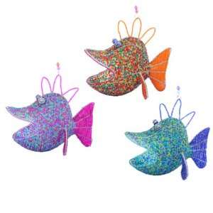  Funky Fish Purple, Beads Handcraft Art Arts, Crafts 