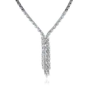  I Lovette Hera Bridal Collection CZ Chandelier Necklace 