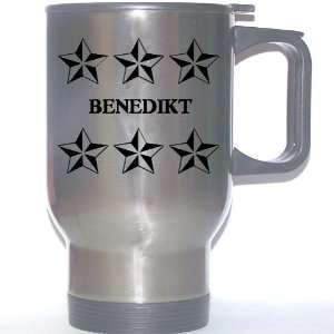  Personal Name Gift   BENEDIKT Stainless Steel Mug (black 