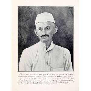  1930 Print Portrait Mahatma Ghandi Famous Leader India 