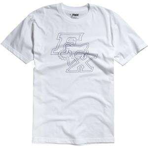  Fox Racing Toggle T Shirt   Small/White Automotive