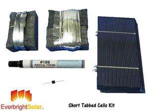 60 Short Tabbed 3x6 Solar Cells DIY Solar Panel Kit w/Wire Flux 
