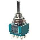 Miniature Toggle Switch DPDT ON OFF ON Alcoswitch MTA206P