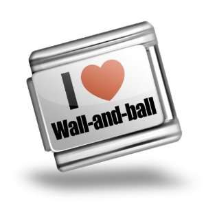  Italian Charms Original I Love Wall and ball Bracelet 