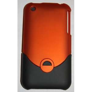 KingCase iPhone 3G & 3GS Rubberized Slim Slider Case (Orange & Black)