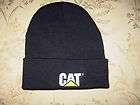 Caterpilla​r Blk 100% Acrylic knit cap toboggan cat logo