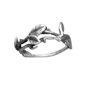   Vine Design Oxidized Sterling Silver Ring   Nature Inspired Jewelry
