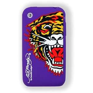  Ed Hardy iPhone 3G Skin   Tiger Purple Cell Phones 