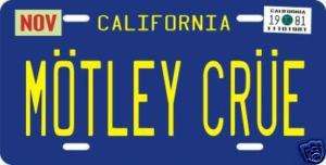 Motley Crue band metal California License plate  