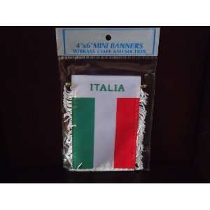  ITALY COUNTRY FLAG MINI BANNER CAR WINDOW 