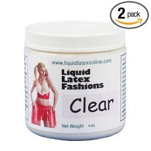  Liquid Latex Fashions Ammonia Free Body Paint, Clear, 4 