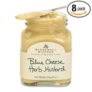 Stonewall Kitchen Blue Cheese Herb Mustard, 3.5 Ounce (Pack of 8 