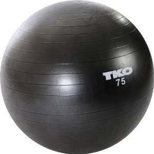 NEW TKO Black 75cm Fitness Exercise Core Ball Heavy Duty Anti Burst 
