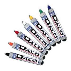  Dykem Dalo Steel Tip Marker, Black, Case of 6 markers 