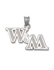 William & Mary Tribe 1/2 W&M Pendant   Sterling Silver Jewelry