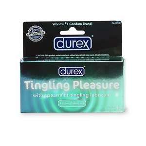  Durex Tingling Pleasure Lubricated Condoms, Spearmint, 12 
