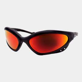   smoked lens safety glasses model 235656 black frame features smoked