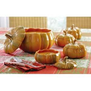  Large Harvest/Fall Thanksgiving Pumpkin Serving Bowl 
