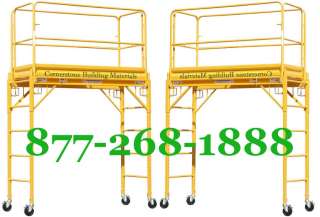 MFS 6 Deck High Scaffold Rolling Towers With Guard Rails & Double U 