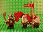 Lego Minifig Castle Knight Shadow Knight with Horse & Barding
