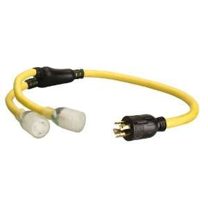 Coleman Cable 01933 3 Feet 10/4 Generator Power Cord Adapter, L14 30P 