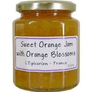 Sweet Orange and Orange Flower Fruit Jam   LEpicurien   11.6 oz 