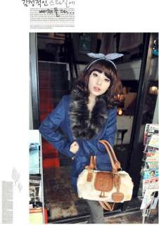 Women Girls Faux Fur Horn button Beige Clutch Shoulder Bag Shoppers 