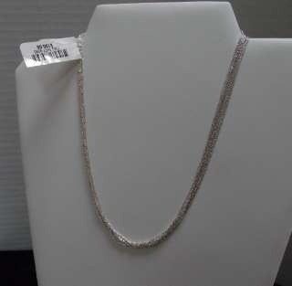 NEW 8 ROW STERLING SILVER Diamond Cut CHAIN NECKLACE NWT $100  