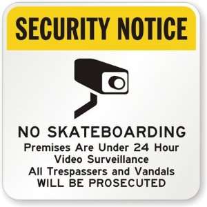   24 Hour Video Surveillance (with Graphic) High Intensity Grade Sign