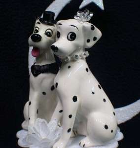   Dog DISNEY Wedding Cake Topper Adorable romantic moon Groom top  