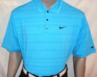 XL 2011 Nike Tiger Woods Bonded Heather Stripe Golf Polo Shirt (495 