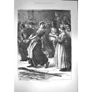  1871 Last Commune Lady Tied Up Soldier Antique Print
