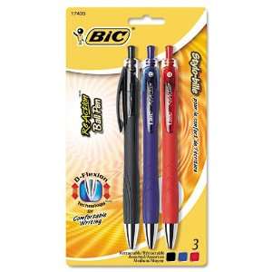  BIC  Reaction Retractable Ballpoint Pen, BLKBE/RD Barrel 