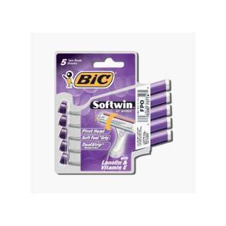  Bic Softwin Disposable Shaver,Womens,12 Each X 5 Packs 