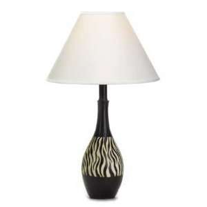  2 Home Decor Zebra Stripe Lamps 