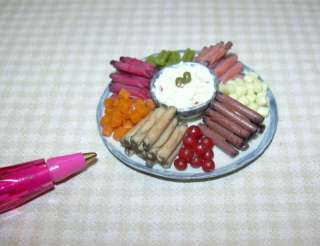 Miniature Meat/Cheese Tray w/Potato Salad DOLLHOUSE  