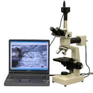 AmScope 40x 1600x Dual Light Metallurgical Metallographic Microscope 