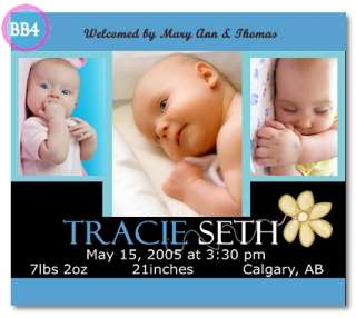 40 Baby Birth Announcements Magnets And Envelopes CUTE BOY GIRL 