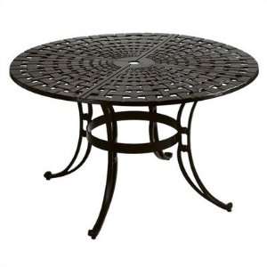 Windham Castings WO70XX14 Round Woven Top Dining Table with Scroll 