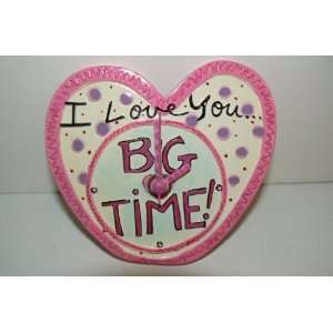  I Love You Big Time Decorative Ceramic Clock