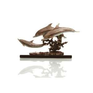  Reef Trio Dolphins Statue
