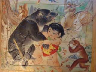 Vintage Japanese Character Puzzle Kintaro and the Bear  