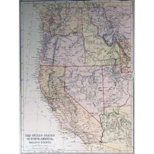   Blackie 1882 Antique Map of the Western United States