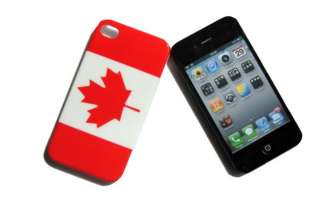 Canada National Flag Case Back Hard Case Cover for Apple iPhone 4G 