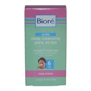   Cleansing Pore Strips by Biore for Unisex   6 Pc Pore Strips Beauty