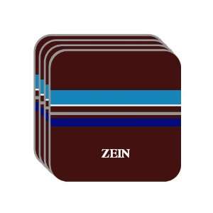 Personal Name Gift   ZEIN Set of 4 Mini Mousepad Coasters (blue 